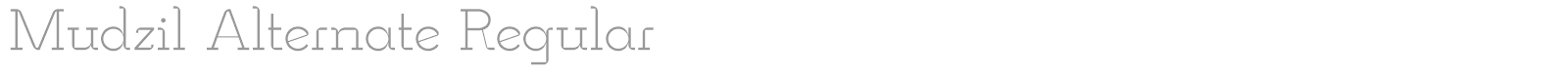Mudzil font preview